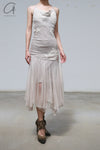 Marc Le Bihan open back tulle lace dress France MLB-21222-BEIGE